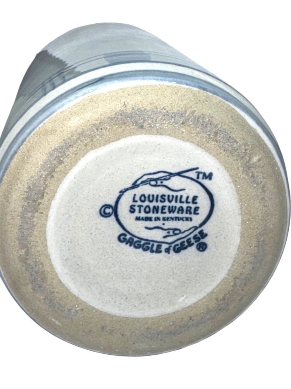 Louisville Stoneware Crock Gaggle Of Geese Blue Utensil Holder Crock - Picture 7 of 8